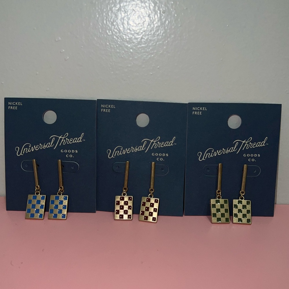 Checkered Earrings